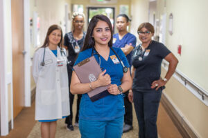 Nurses and employees at Whitney Oaks
