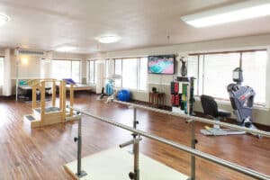 The rehabilitation room at Whitney Oaks